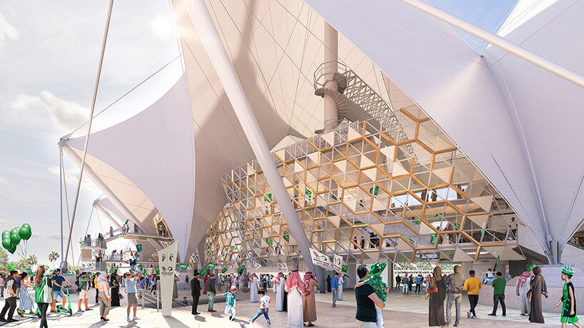 populous updates 1980s-era king fahad stadium in riyadh with new cable net roof - 1
