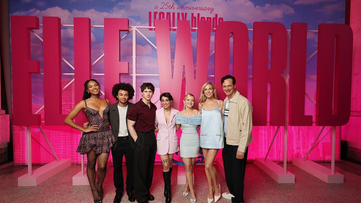 Chandler Kinney, Zac Looker, Jacob Moskovitz, Gabrielle Policano, Lexi Minetree, June Diane Raphael and Tom Everett Scott standing together at an event.