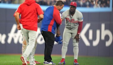Phils' Adolis García to have season-ending surgery for lat injury