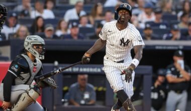 Yankees' Jazz Chisholm exits game after foul ball to groin