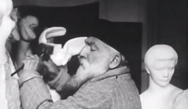 Rare Film of Sculptor Auguste Rodin Working at His Studio in Paris (1915)