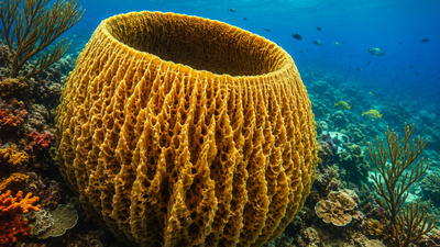 Scientists estimate giant Caribbean sponge may be more than 2,300 years old and still filtering seawater today