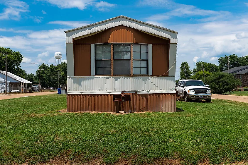 A mobile home near Mayersville in Issaquena County, Mississippi