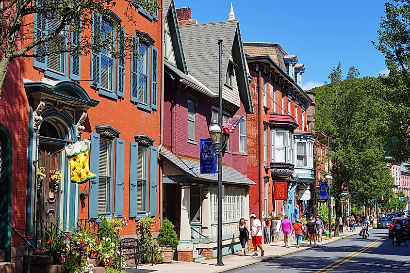 View of the historic town of Jim Thorpe, Pennsylvania