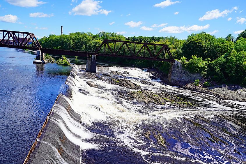 A dam on Maine's Kennebec River