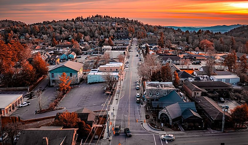 Main Ave in Blowing Rock, North Carolina.