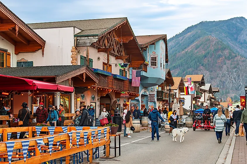 Main Street in Leavenworth, Washington.
