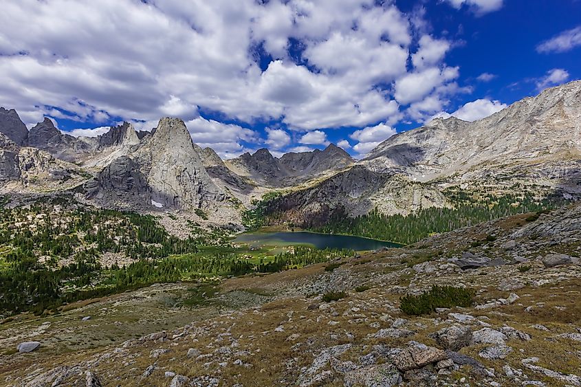 Cirque of the Towers in The Wind River Range in the Bridger Teton Wilderness of Wyoming