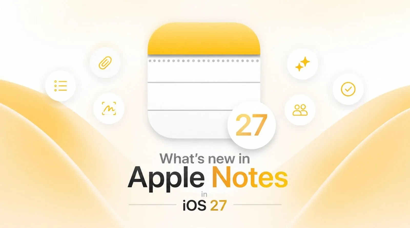 Large portrait widget for Apple Notes on the iOS 27 home screen