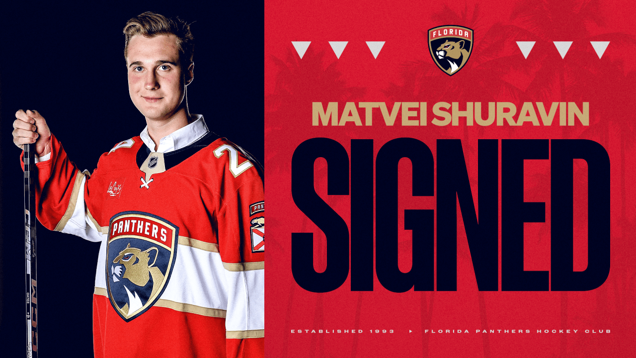 Florida Panthers Agree to Terms with Defenseman Matvei Shuravin on a Three-Year, Entry-Level Contract