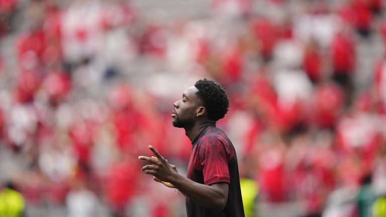 Alphonso Davies returned to the bench after a hamstring injury, but wasn't risked by Jesse Marsch