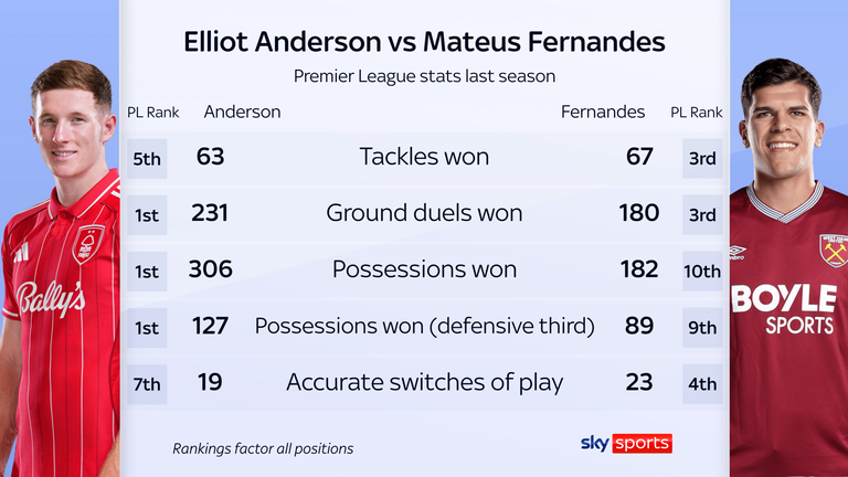 Mateus Fernandes is a good transfer alternative to Elliot Anderson
