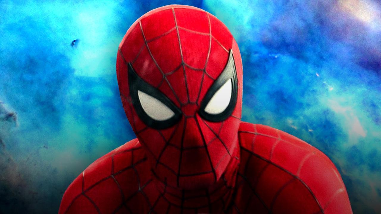 Tom Holland as Spider-Man.