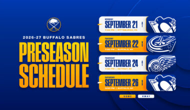 Sabres announce 2026 preseason schedule