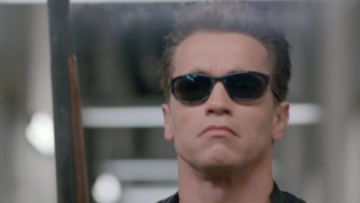 Arnie looking pretty pissed off.