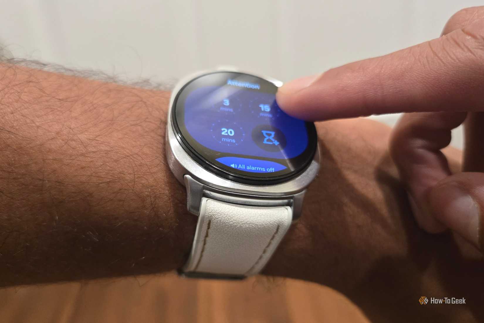 Touch Bezel being used on a Samsung Galaxy Watch 8