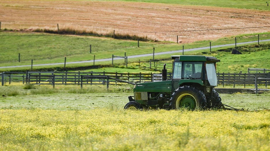 tractor in field