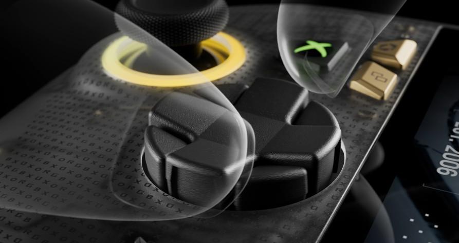 The corners drop when you rotate the D-pad.