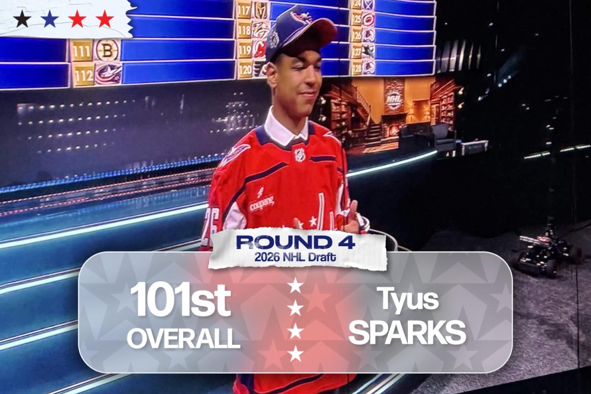 Washington Capitals trade up to select forward Tyus Sparks in fourth round of 2026 NHL Draft