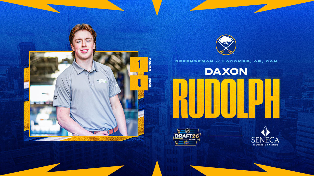 Sabres select Daxon Rudolph with 4th pick in NHL Draft