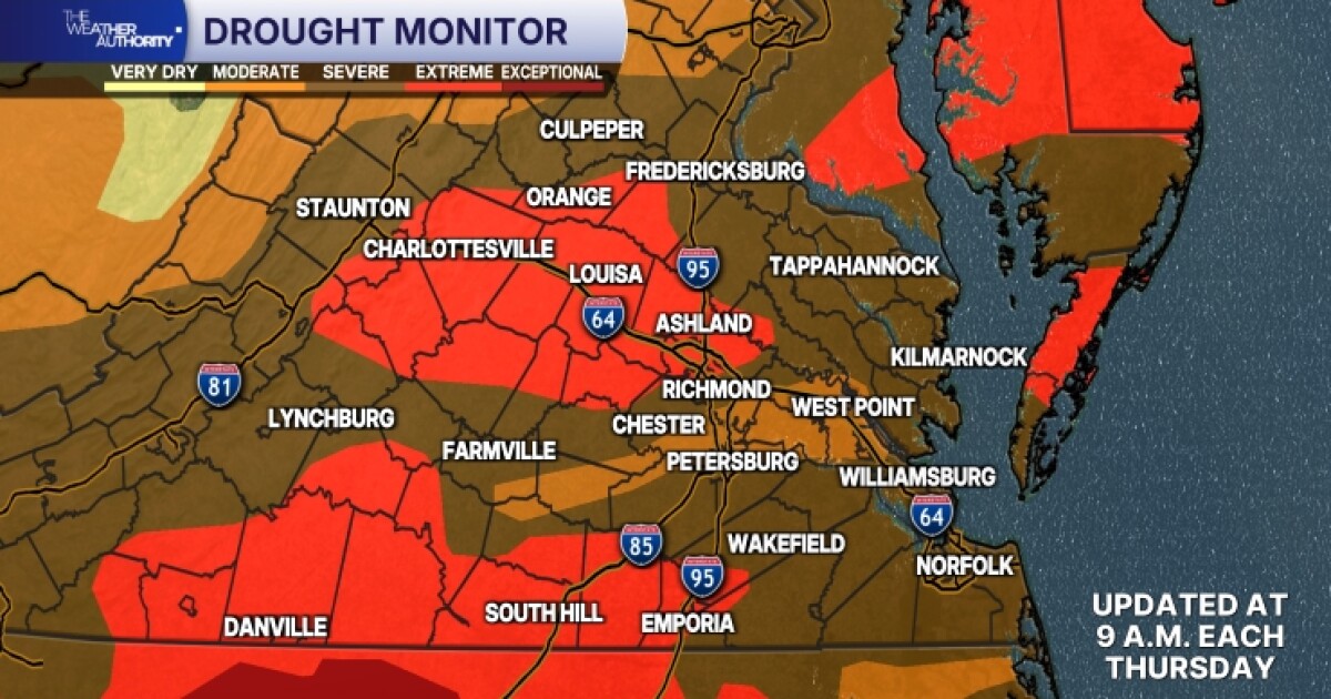 Voluntary water conservation order likely in Richmond due to Virginia drought