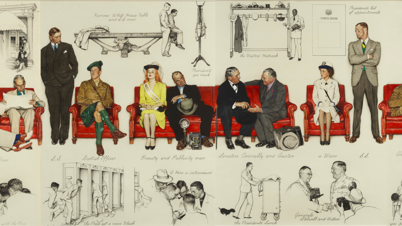 Norman Rockwell art that ignited a lawsuit and a love story is now on public view : NPR
