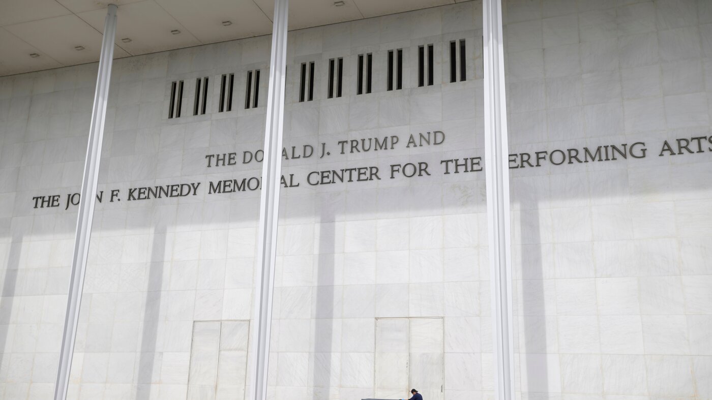 Kennedy Center board seeks pause of ruling ordering removal of Trump's name : NPR
