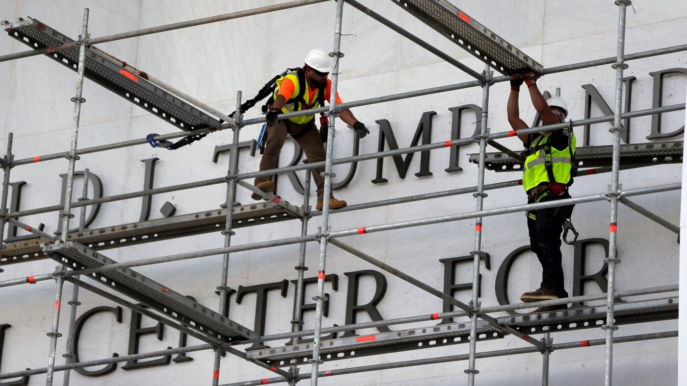 Trump's name is poised to be removed from the Kennedy Center : NPR