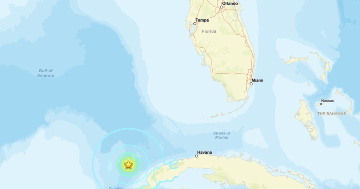 Epicenter of 6.1 magnitude earthquake placed at 60-plus miles west of Cuba; shaking felt in Southwest Florida; no tsunami expected | WGCU News