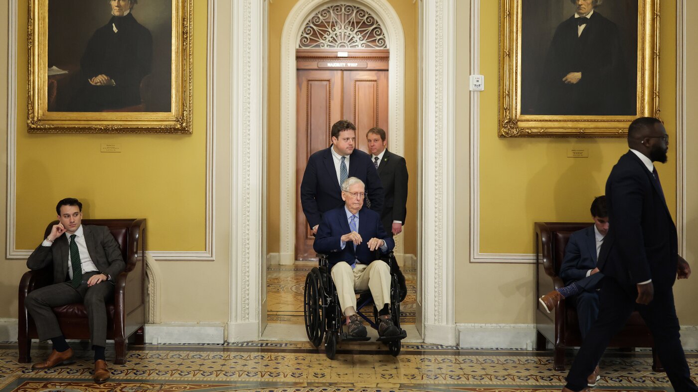 Former Republican Senate Majority Leader Mitch McConnell hospitalized : NPR