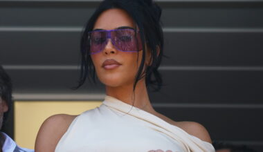 Kim Kardashian watches Lewis Hamilton claim 2nd place at the Monaco Grand Prix