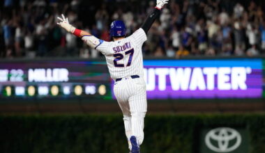 Suzuki hits game-ending single off Miller as the Cubs beat the Padres 3-2
