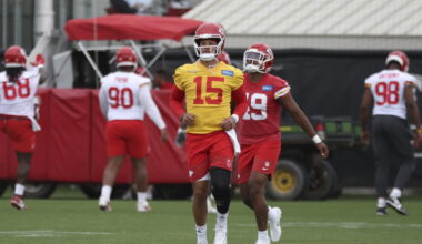 Patrick Mahomes continues to participate in 7-on-7, but not full team drills