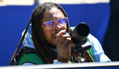 Marshawn Lynch is a credentialed photographer at World Cup