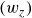 left parenthesis w Subscript z Baseline right parenthesis