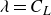 lamda equals upper C Subscript upper L