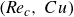left parenthesis italic Re Subscript c Baseline comma upper C u right parenthesis