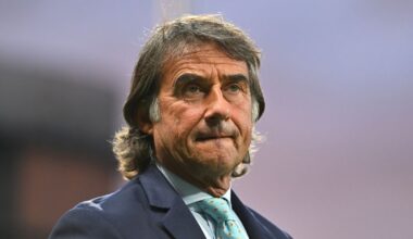 SASSUOLO, ITALY - MAY 17: Giovanni Carnevali, CEO of US Sassuolo Calcio, looks on prior to the Serie A match between US Sassuolo Calcio and US Lecce at Mapei Stadium Citta del Tricolore on May 17, 2026 in Sassuolo, Italy. (Photo by Alessandro Sabattini/Getty Images)