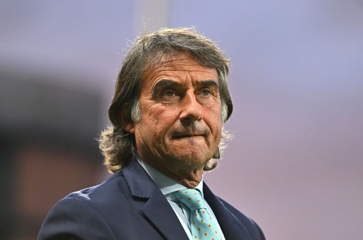 SASSUOLO, ITALY - MAY 17: Giovanni Carnevali, CEO of US Sassuolo Calcio, looks on prior to the Serie A match between US Sassuolo Calcio and US Lecce at Mapei Stadium Citta del Tricolore on May 17, 2026 in Sassuolo, Italy. (Photo by Alessandro Sabattini/Getty Images)