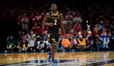 Duke Miles takes the ball up court, as photographed March 21, 2026. (Hustler Multimedia/Micheal Tung)