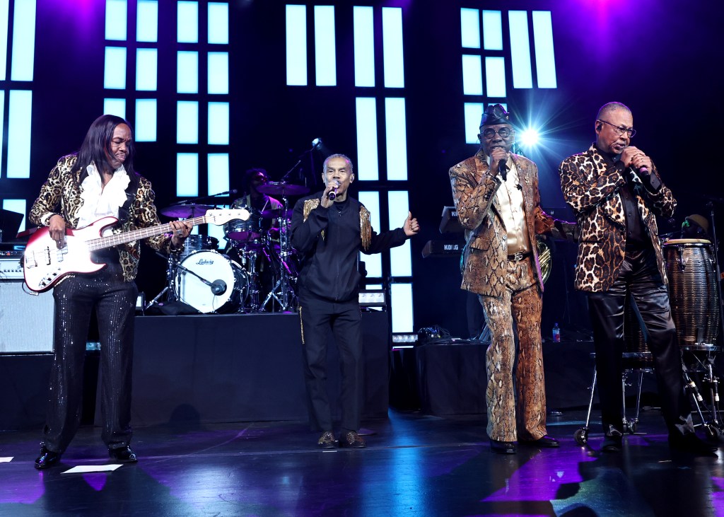 Verdine White, B. David Whitworth, Philip Bailey, and Ralph Johnson of Earth, Wind & Fire attend the 2026 Tribeca Festival 