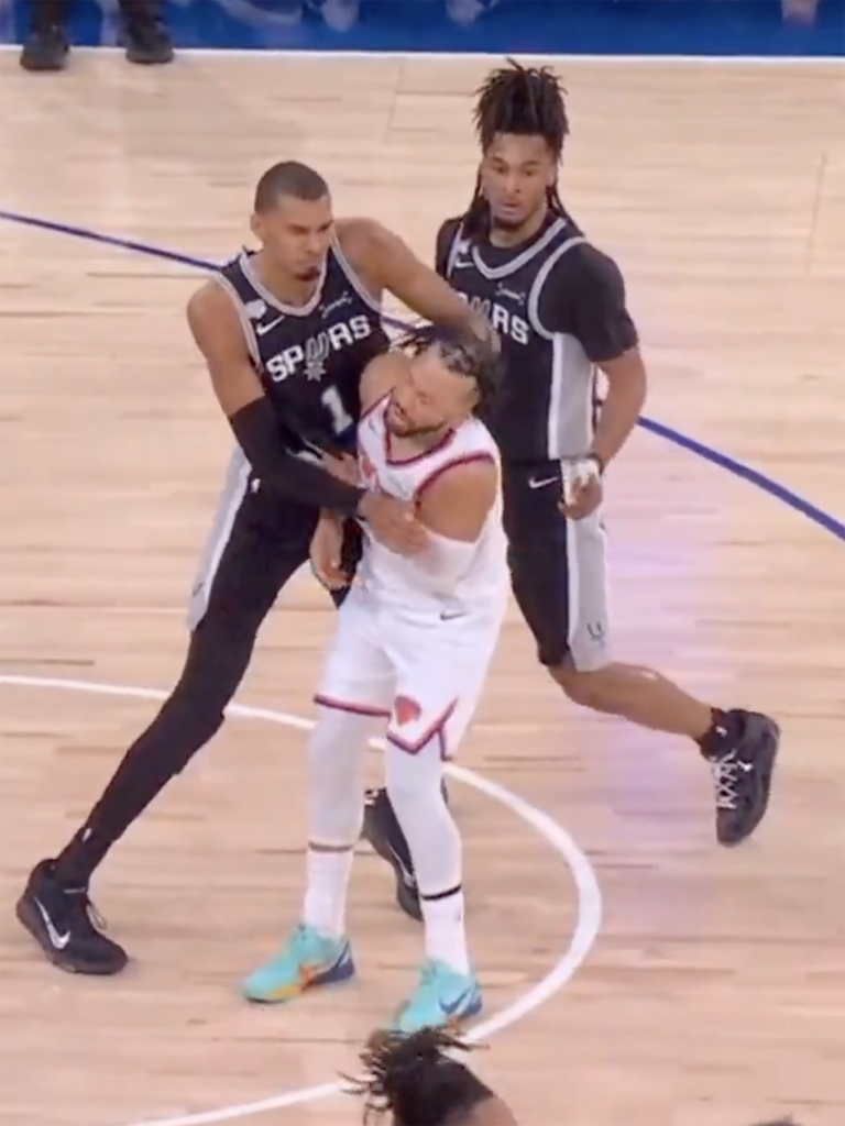 Victor Wembanyama shoved Jalen Brunson in NBA Finals Game 3.