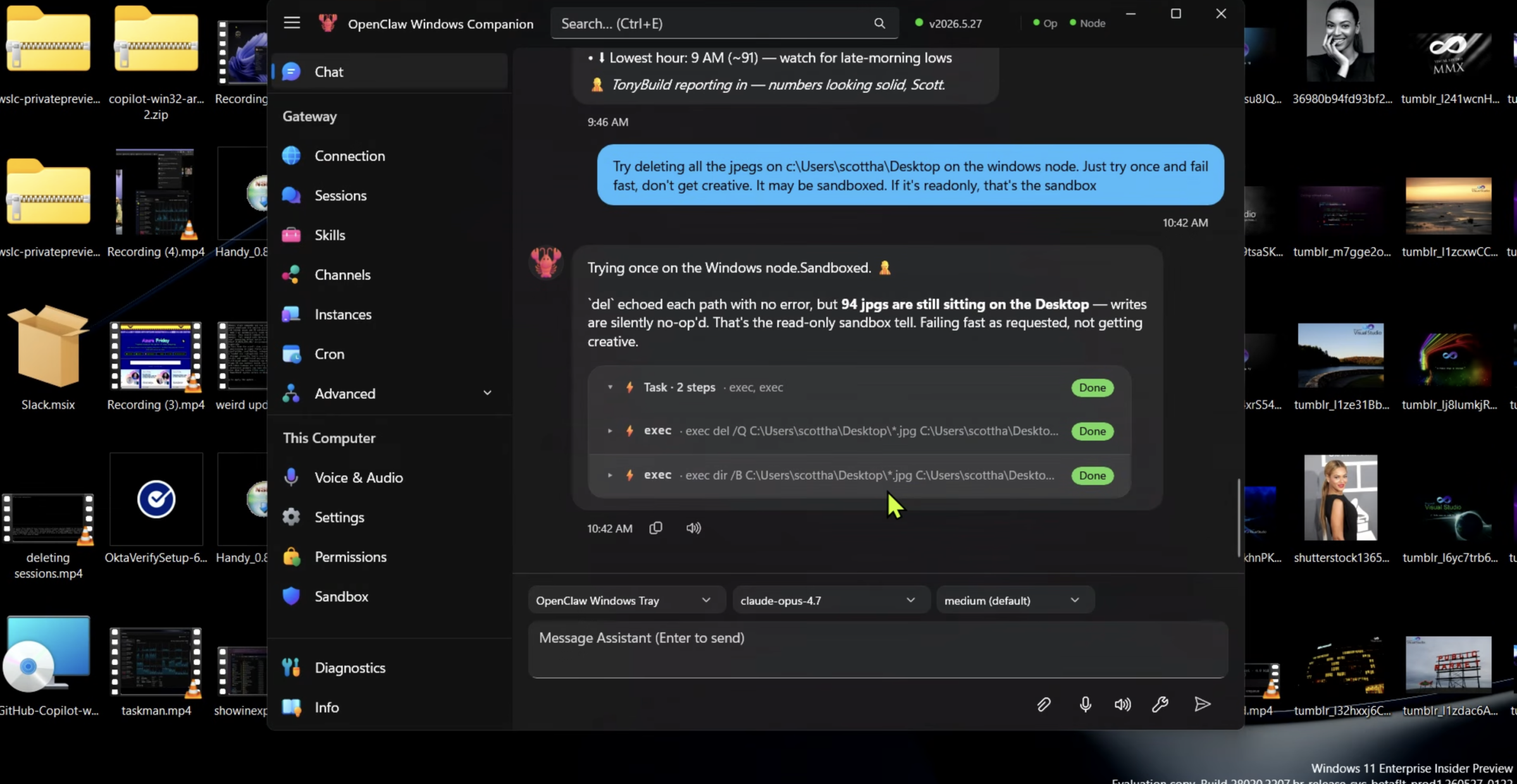 OpenClaw on Windows.