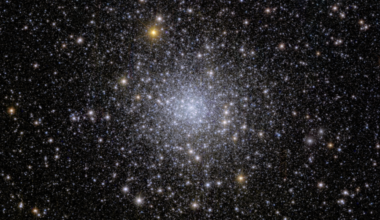 A glittering bundle of stars against the darkness of space.