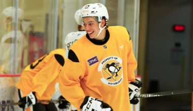 Ruck twins separated on 1st day of Penguins development camp