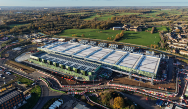 a data center surrounded by some homes