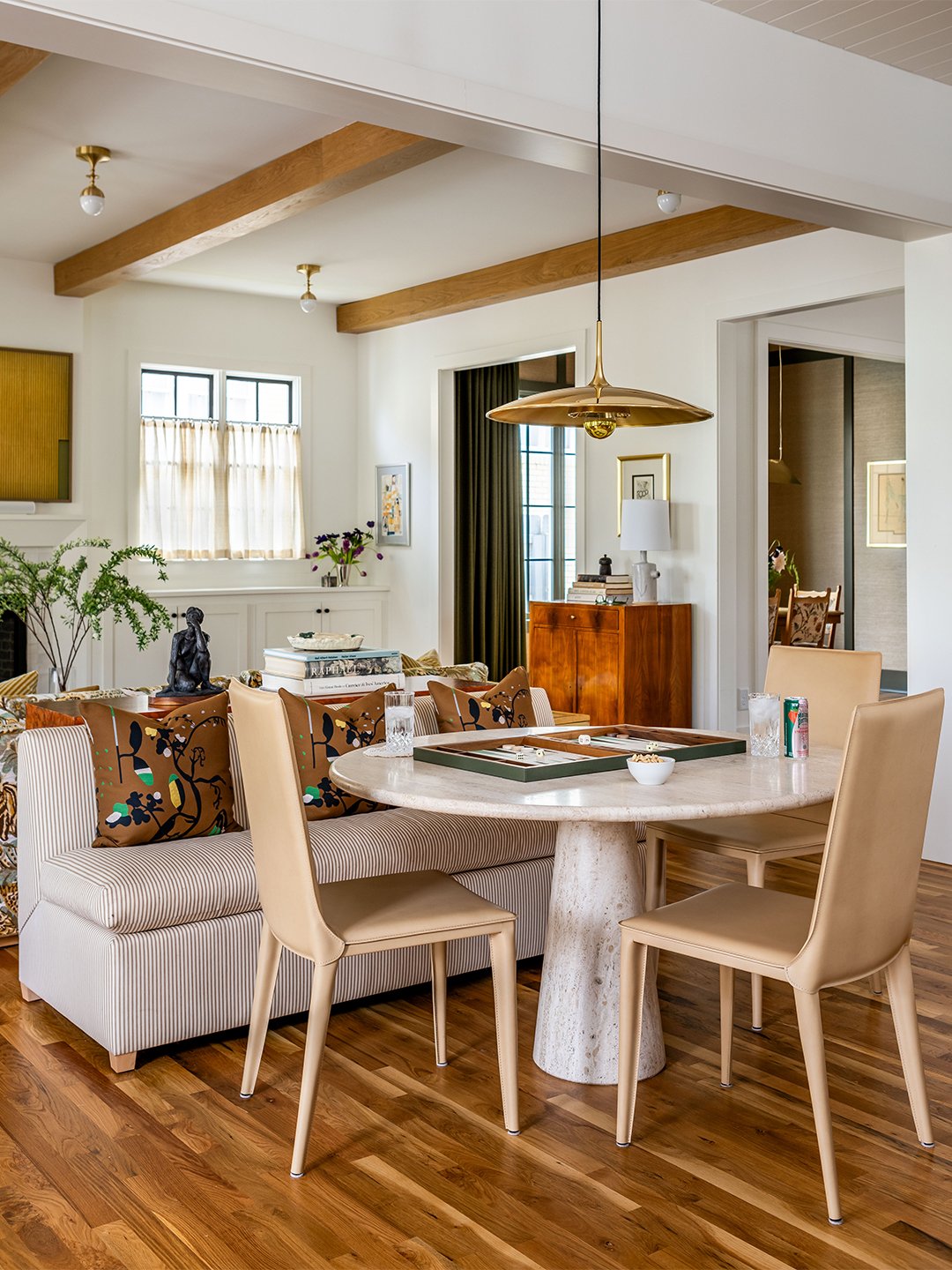 banquette in middle of room