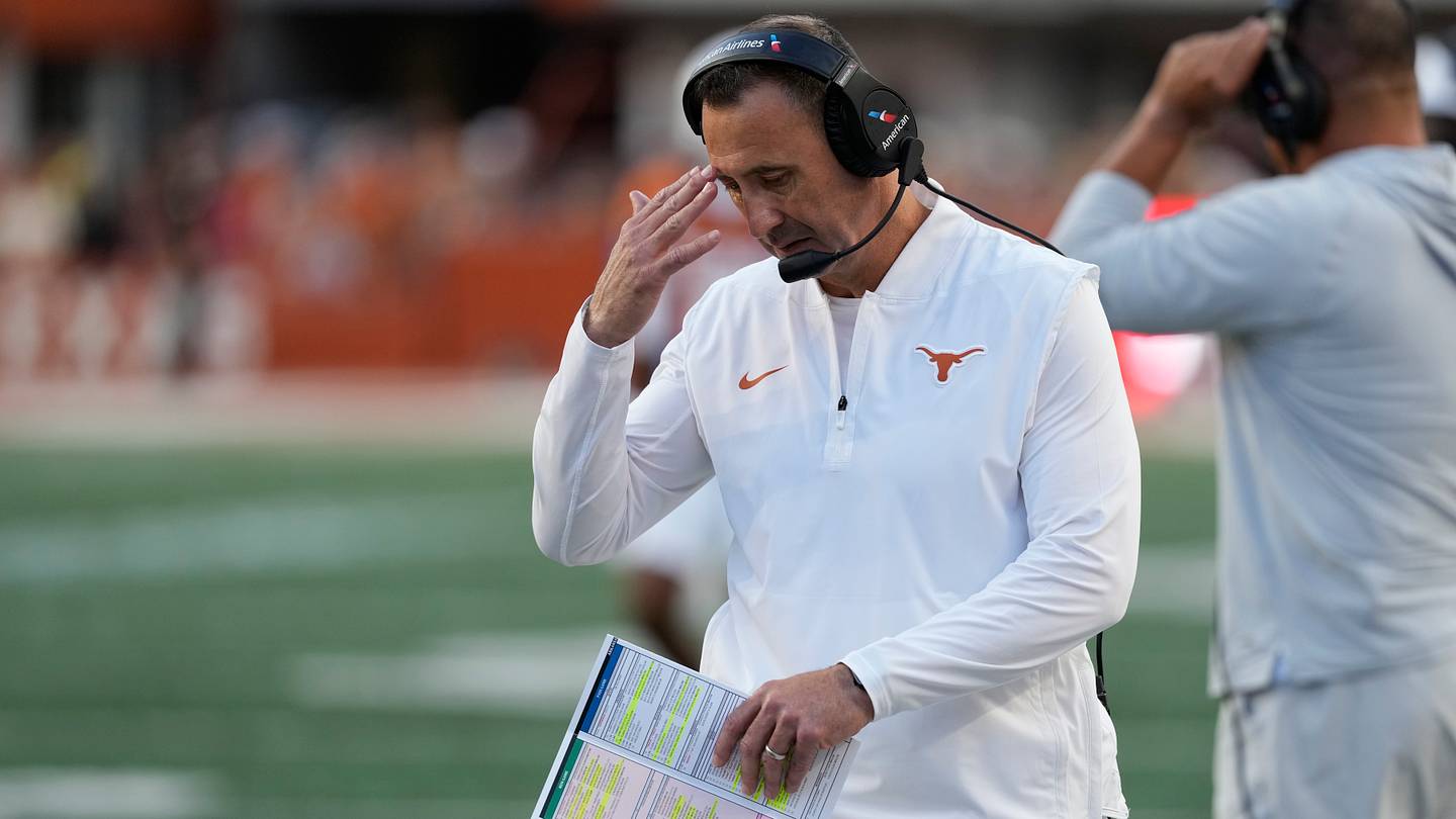 Nov 22, 2025; Austin, Texas, USA; Texas Longhorns head coach Steve Sarkisian