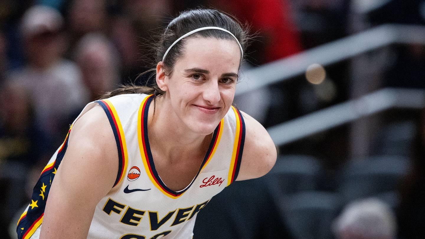 Jun 24, 2026; Indianapolis, Indiana, USA; Indiana Fever guard Caitlin Clark (22) in the first half against the Phoenix Mercury at Gainbridge Fieldhouse. Mandatory Credit: Trevor Ruszkowski-Imagn Images