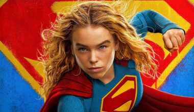 (L to r) Milly Alcock as SUPERGIRL and KRYPTO in DC Studios’ and Warner Bros. Pictures’ “SUPERGIRL”